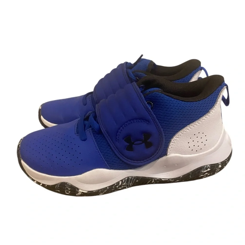 Under Armour Zone Big Kids  4Y Royal Blue Basketball Shoes